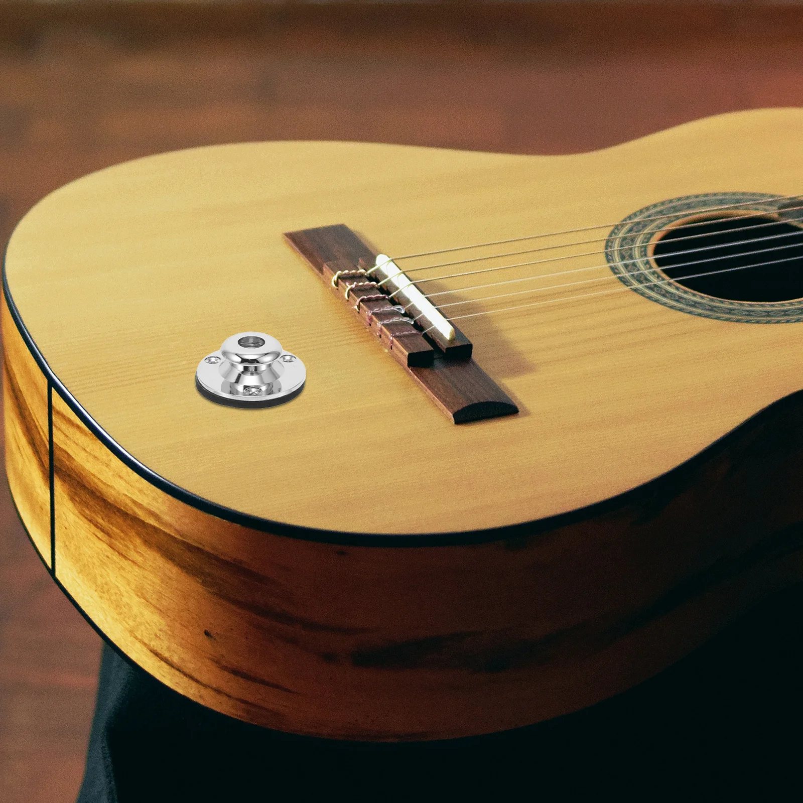 1 مجموعة الغيتار لاقط الذيل دبوس الفضة ثلاثة حفرة تصميم سهلة التركيب تعديل الكهربائية الصوتية باس لاقط قاعدة لوحة #2