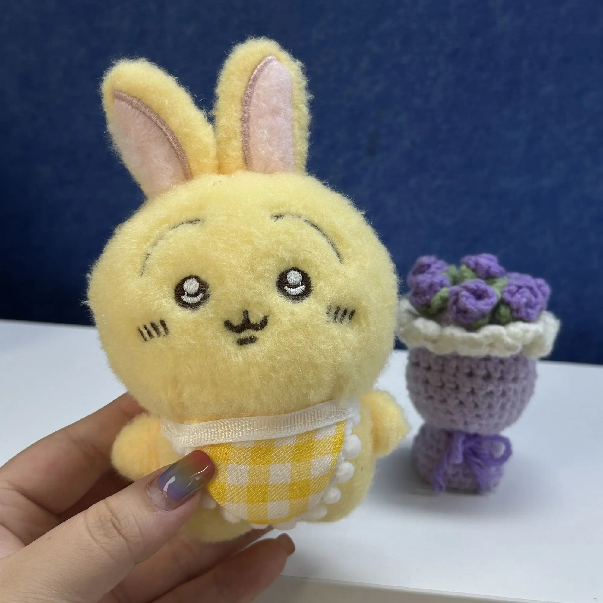 Chiikawa plush toy keychain bag charm plush Usagi long-haired soft doll fun cute toy holiday gift for girlfriend view 5