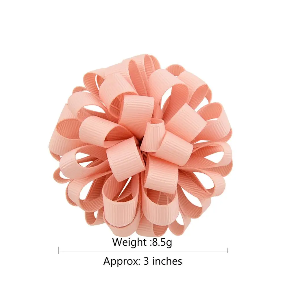 1piece 3inch New Design Beauty Grosgrain Ribbon Flower With Elastic Rope Floral Hair Bands Kids Accessories 813