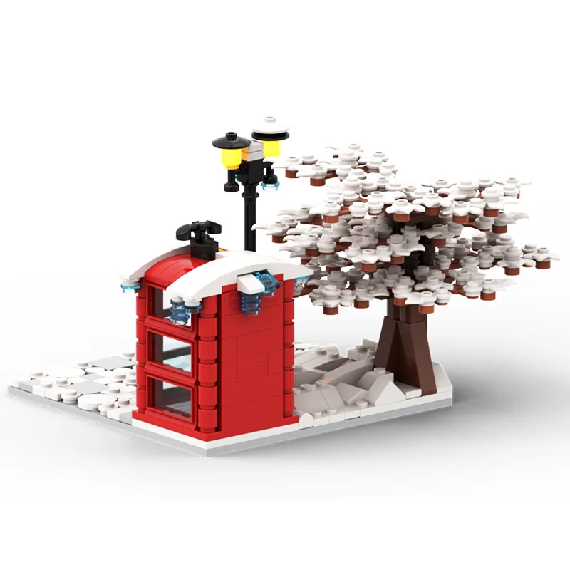 Blocs de construction de parc d'hiver MOC, 410 pièces, jouet d'architecture éducatif à monter soi-même, améliore la créativité des enfants, cadeau de compétences opérationnelles