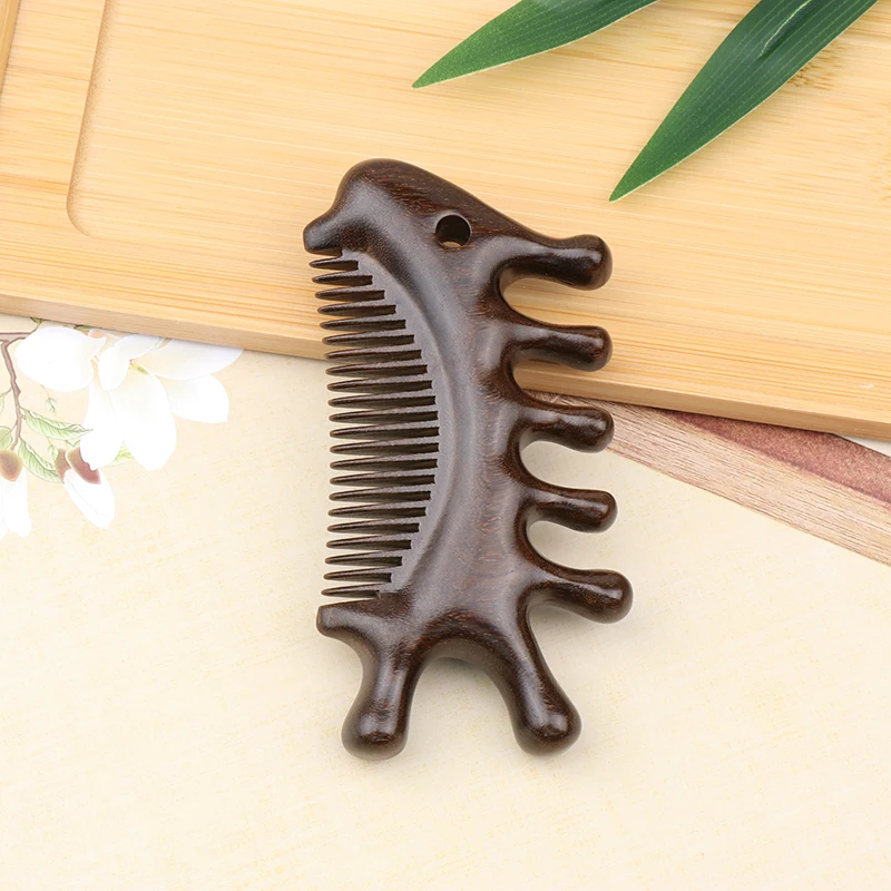 

Sandalwood Hair Comb Scalp Relax Acupoint Massager Portable Wooden Handle Comb Anti-static Styling Tool