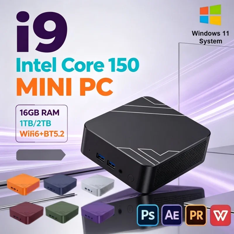 Must Have Slim-Built Mini Computer Core N150 16GB RAM 1/2TB SSD BT5.2 WiFi6 Win11 4K Light Gaming PC
