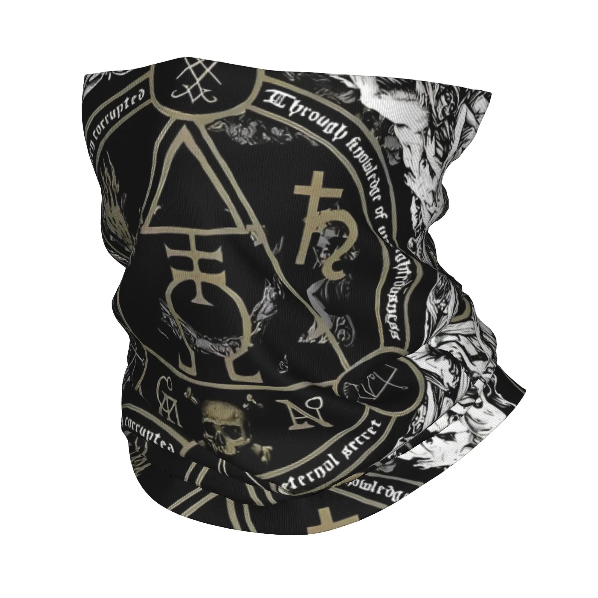 Masonic Triangular Drawing Bandana Neck Gaiter Printed  Mask Scarf Multi-use Balaclava Cycling Unisex Adult Winter