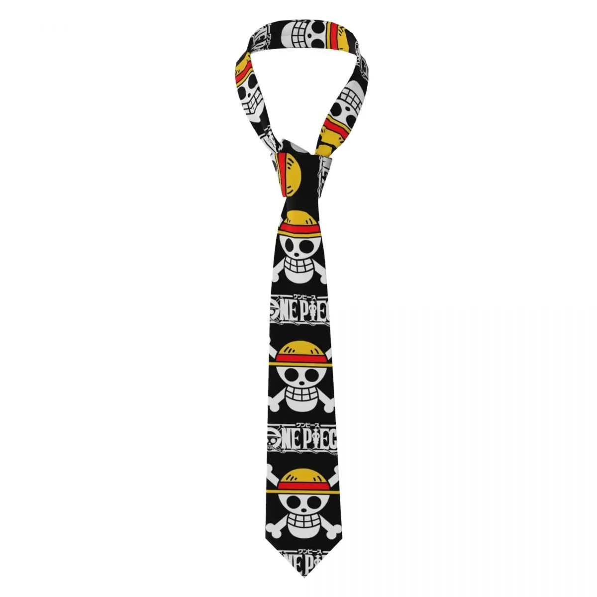 

Custom Formal One P-Pieces L-Luffyes Pirate Flag Neck Ties for Office Men Skull Neckties