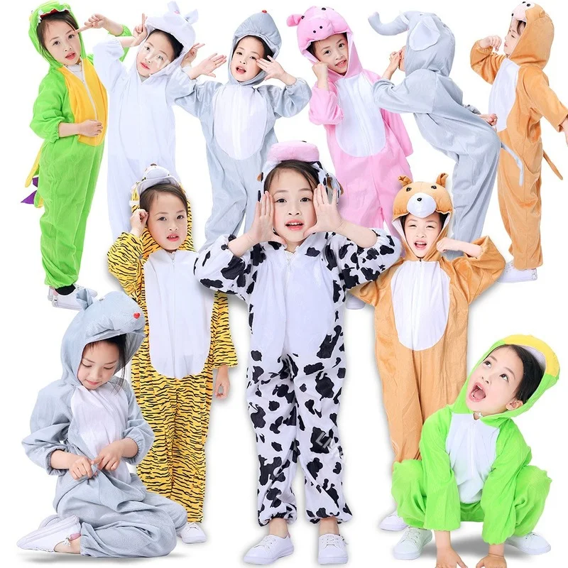 

Cute Children Clothes Animal Monkey Frog Dinosaur Elephant Decoration Props Party Supplies Cosplay Halloween Costume