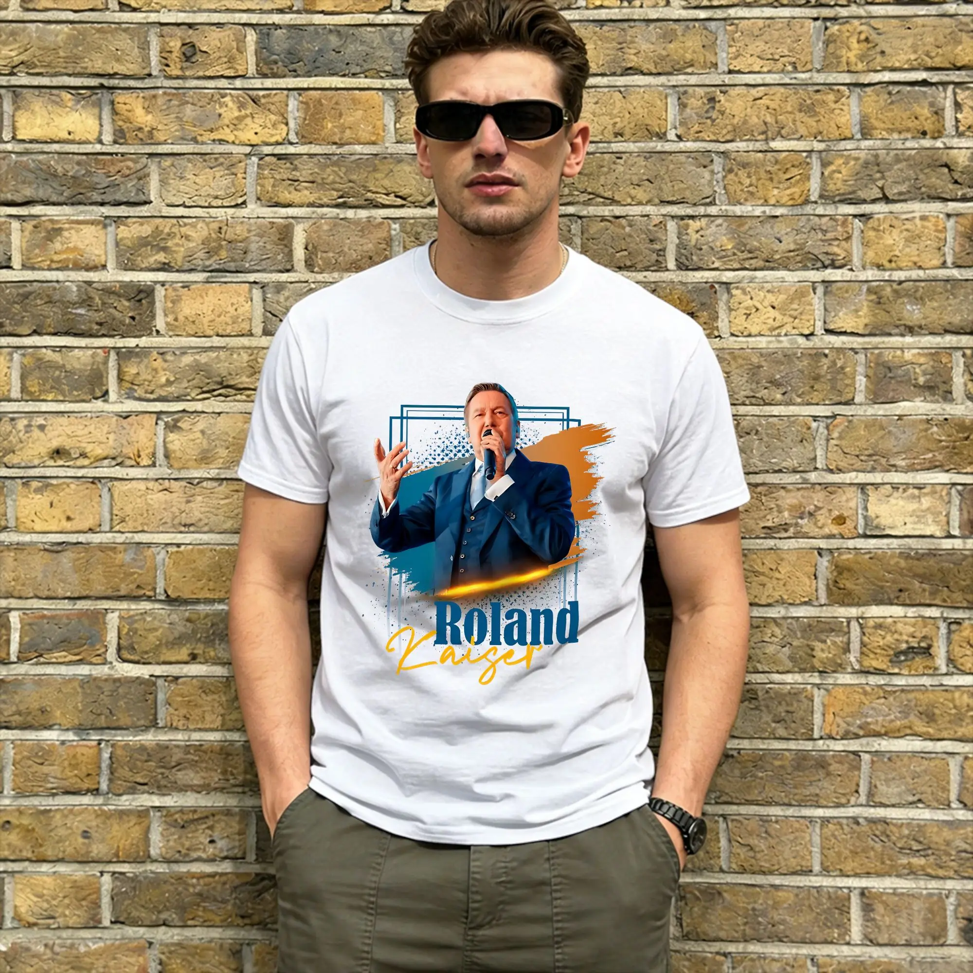 Roland Kaiser  T Shirt Summer  Trending T Shirts Man Cotton O Neck Plus Size Top Tees Short Sleeve Y2K Retro Tshirt