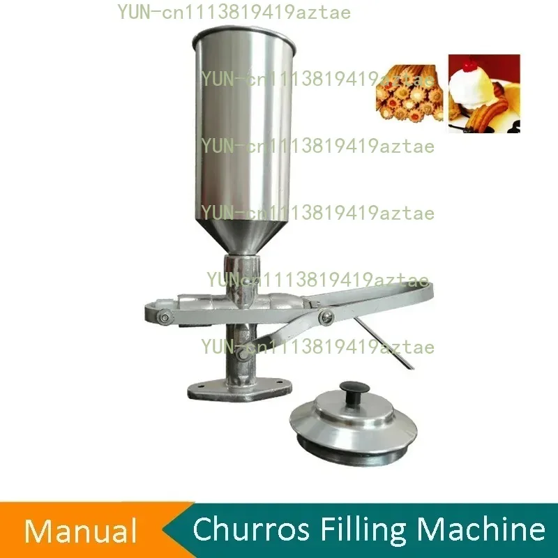 Manual Cream Stuffer Machine Churros Filler Commercial Cream Jam Filling Machine for Kitchens 1.8L Spanish Churro Filling Maker