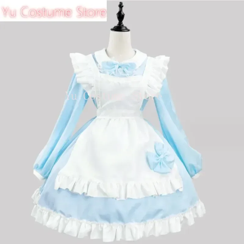 

Cute Japanese Black and White Maid Clothes Long-sleeved Maid Clothes COSPLAY Performance Clothes Lolita Blouse Yu Costume