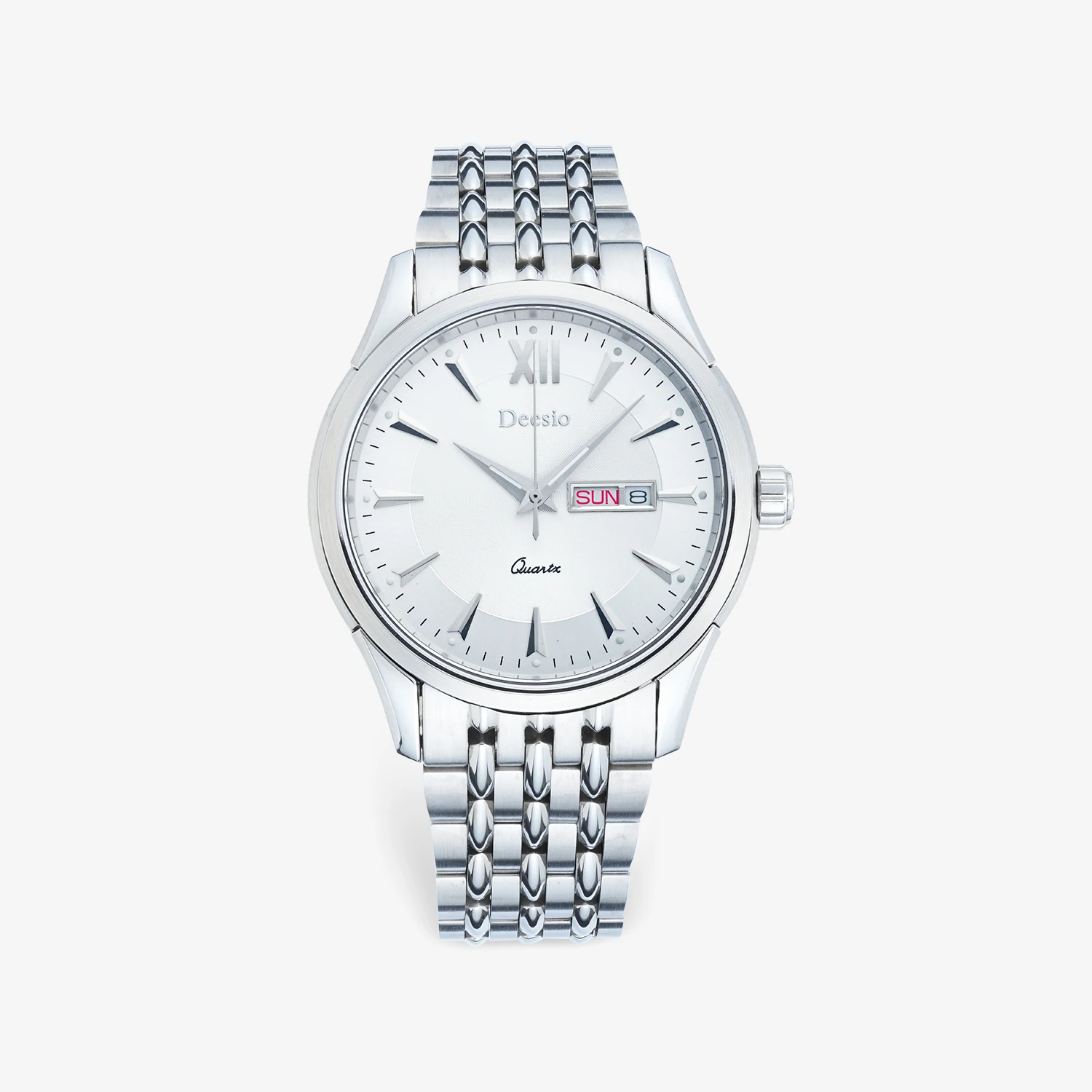 

Deesio Men's Watch Stainless Steel Japanese Quartz Movement GM02-3H Luminous Hands Waterproof Business Casual Dress Watch Gift