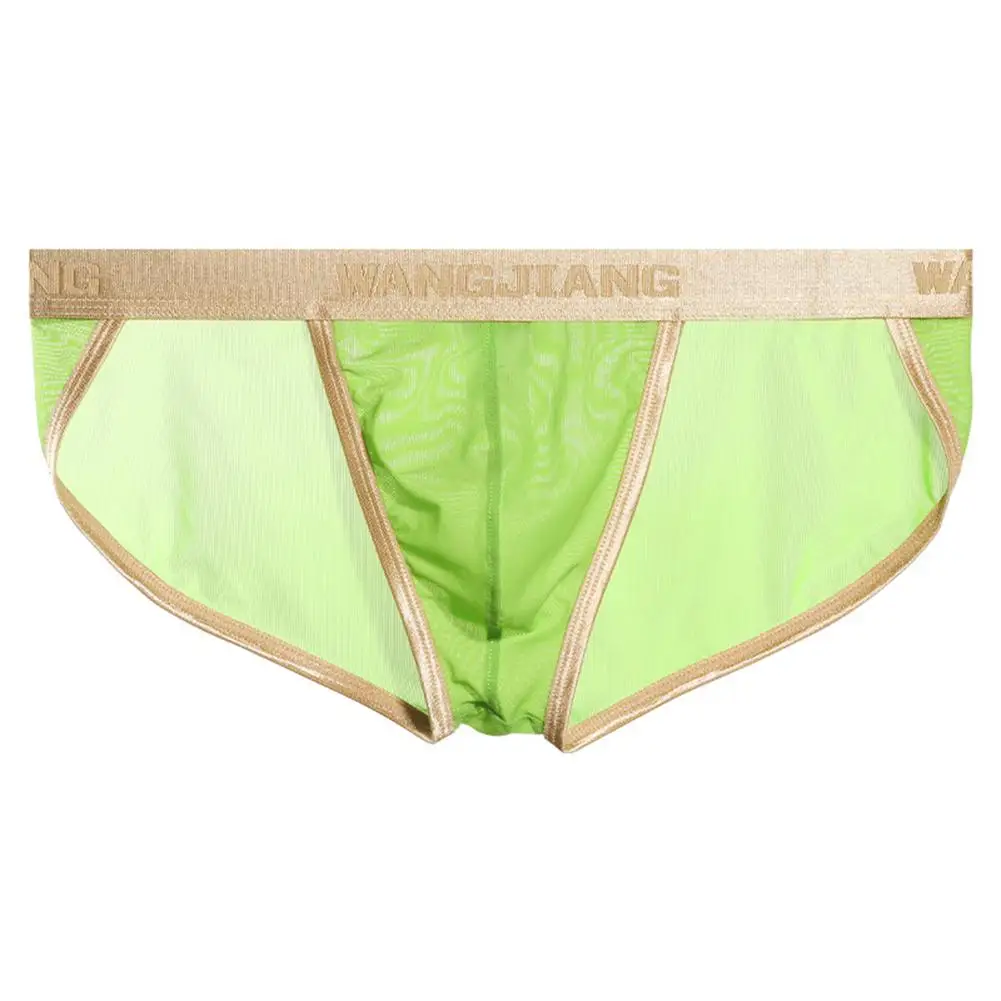 

2025 New ArrivalMen Sexy Low Waist Breathable Underpants Underwear Comfort Mesh Thin Briefs