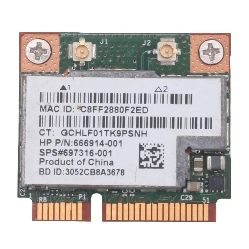 A01E-Dual Band BCM943228HMB 802.11A/B/G/N 300Mbps Wifi Wireless Card Bluetooth 4.0 Half MINI Pci-E Notebook Wlan 2.4Ghz 5Ghz