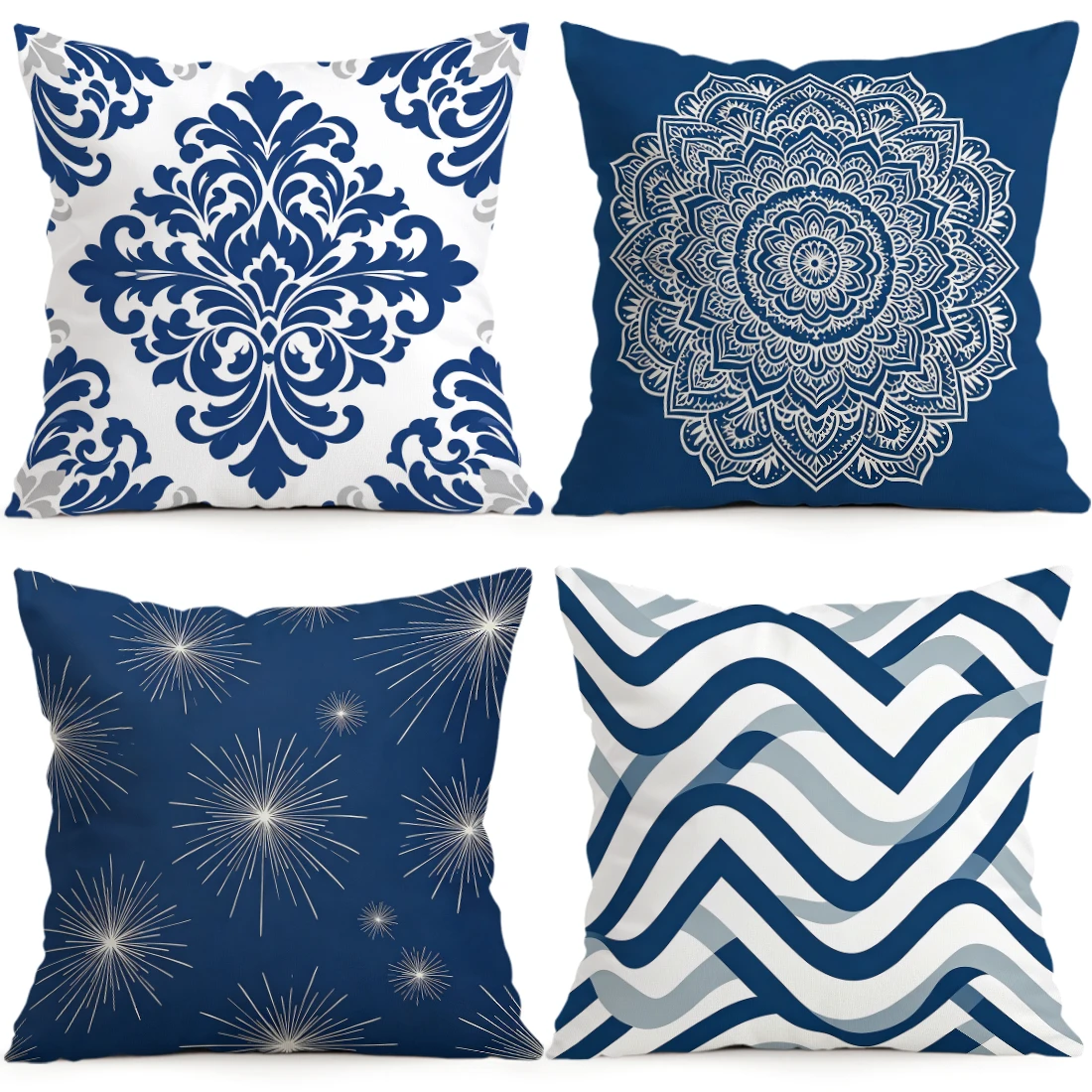 Curly Grass Geometry Pillowcase Printed Polyester 40/45/50cm Throw Pillowcover Decorative Sofa Cushion Pillowslip Home Decor