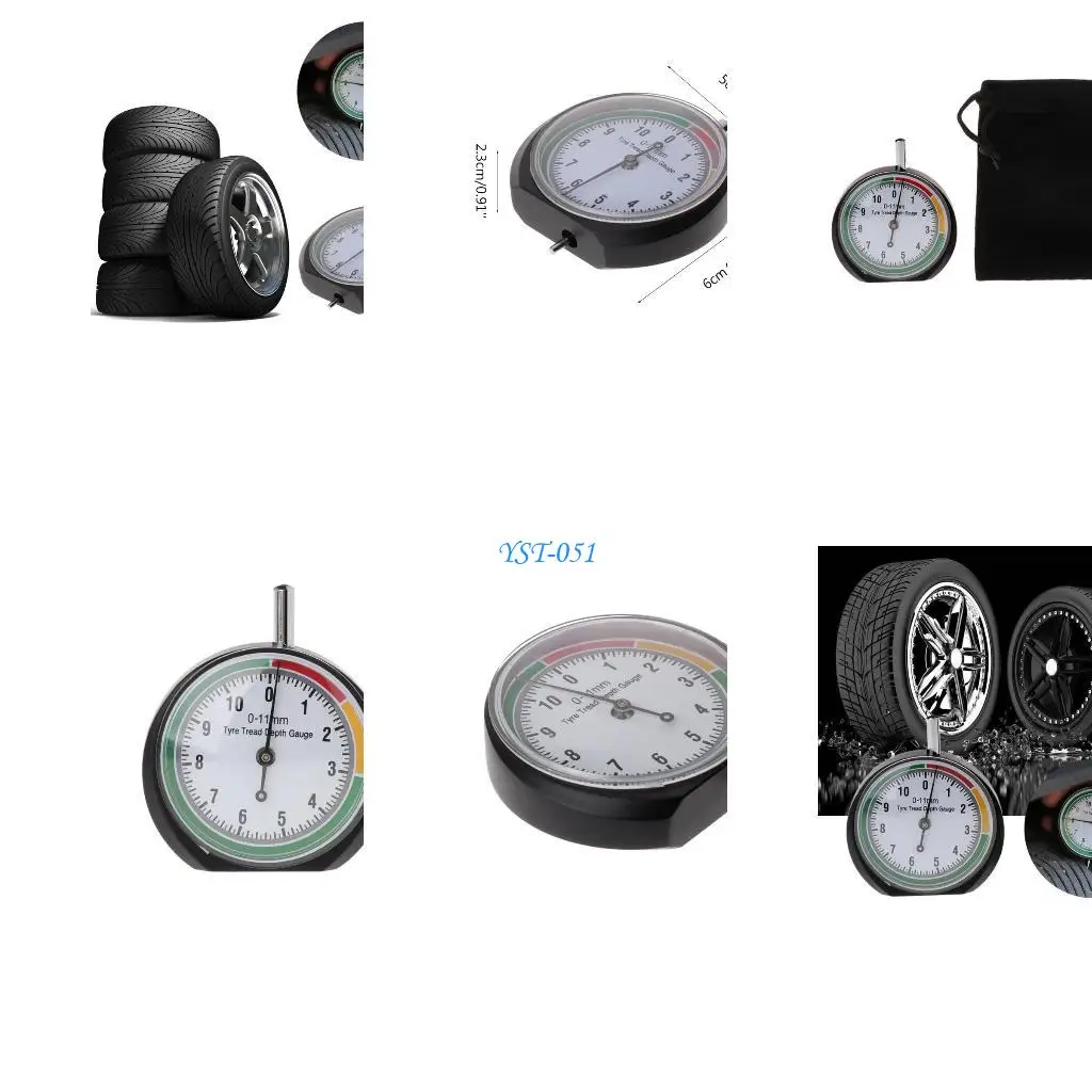 

E15A Portable Tyre Depth Gauge Wheel Tyre Measurement 0-11mm/ 0-0.43inch