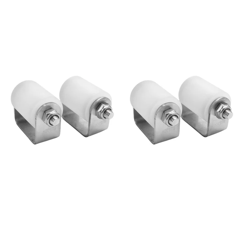 

AB42-4Pcs Slide Gate Guide Roller 3 Inches Hard Nylon Sliding Rolling Gates Guider Heavy Duty Ball Bearing Side Roller