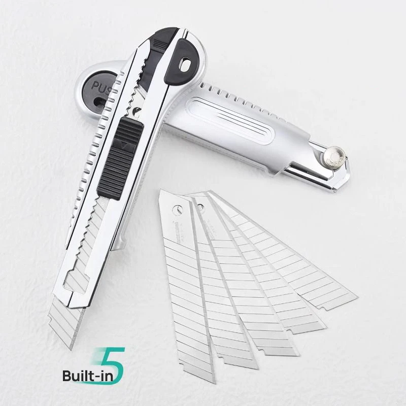 

Aluminium Retractable MultiTool Knife Portable Paper Cutter Fine Arts Household Parcel Unwrapping DIY Crafts Multifunction Knife