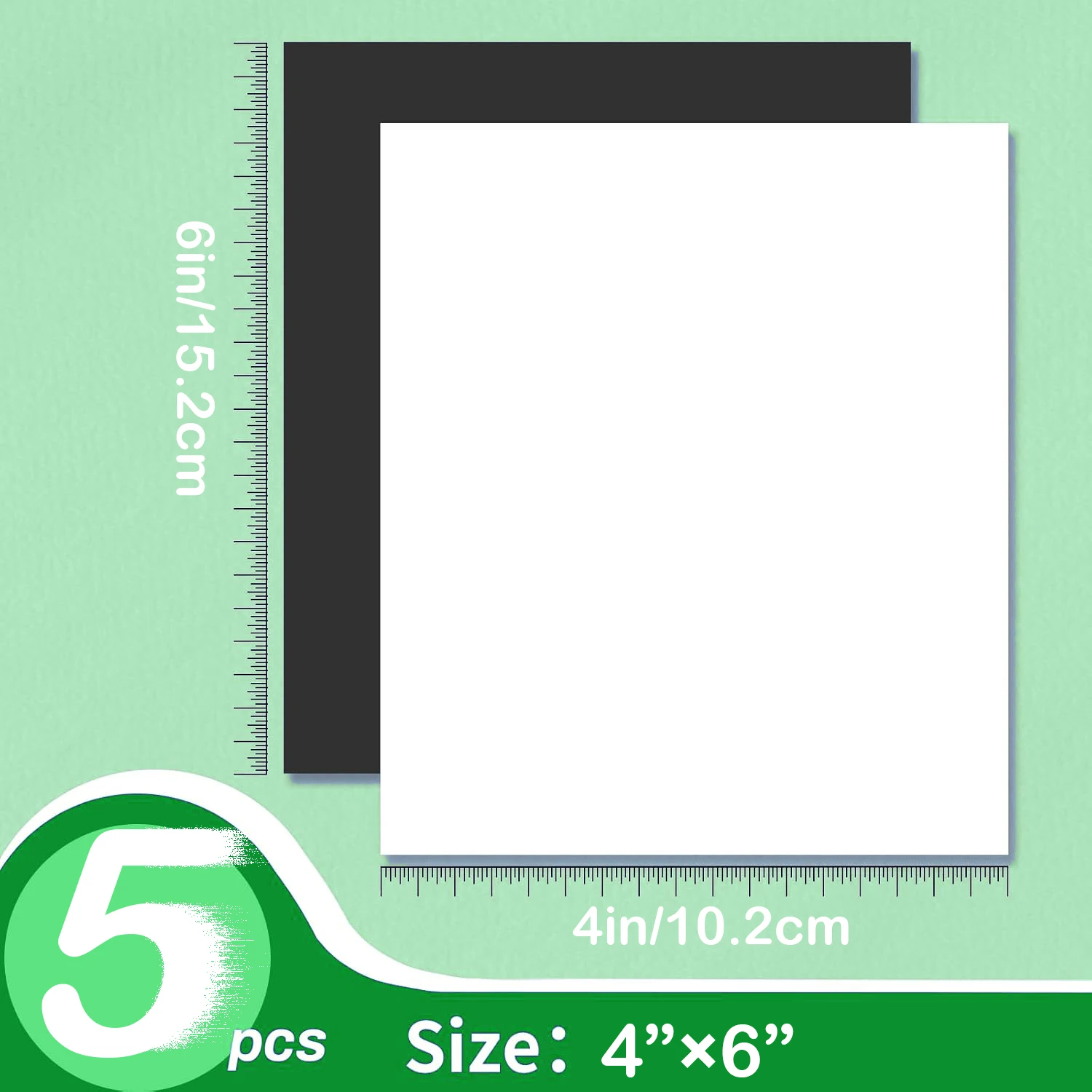 Self Adhesive Magnetic Sheets 4x6 inch 5 PCS 16Mil Thick Flexible Cuttable Magnets for DIY Crafts Photos Stickers