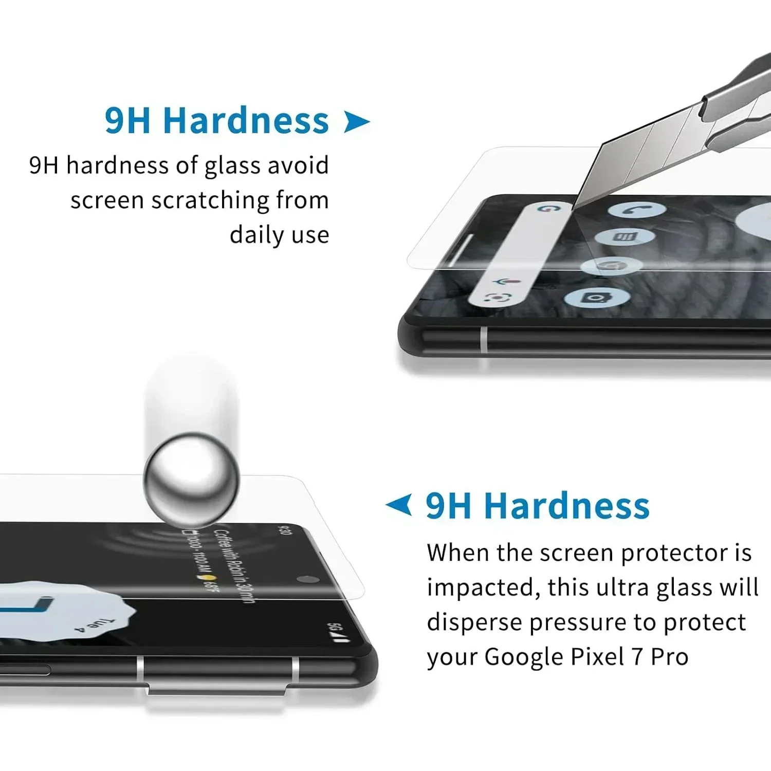 1-3PCS UV Tempered Glass For Google 8 7 6 Pro Full Cover Glue Curing For Pixel 8Pro Screen Protector