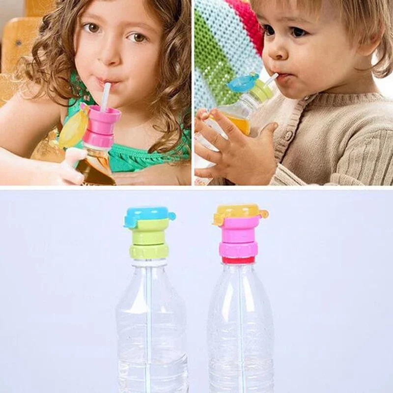 

Baby Straw Water Bottle Cap with Kids Beverage Anti Overflow Adapter Spillproof Choking Cover