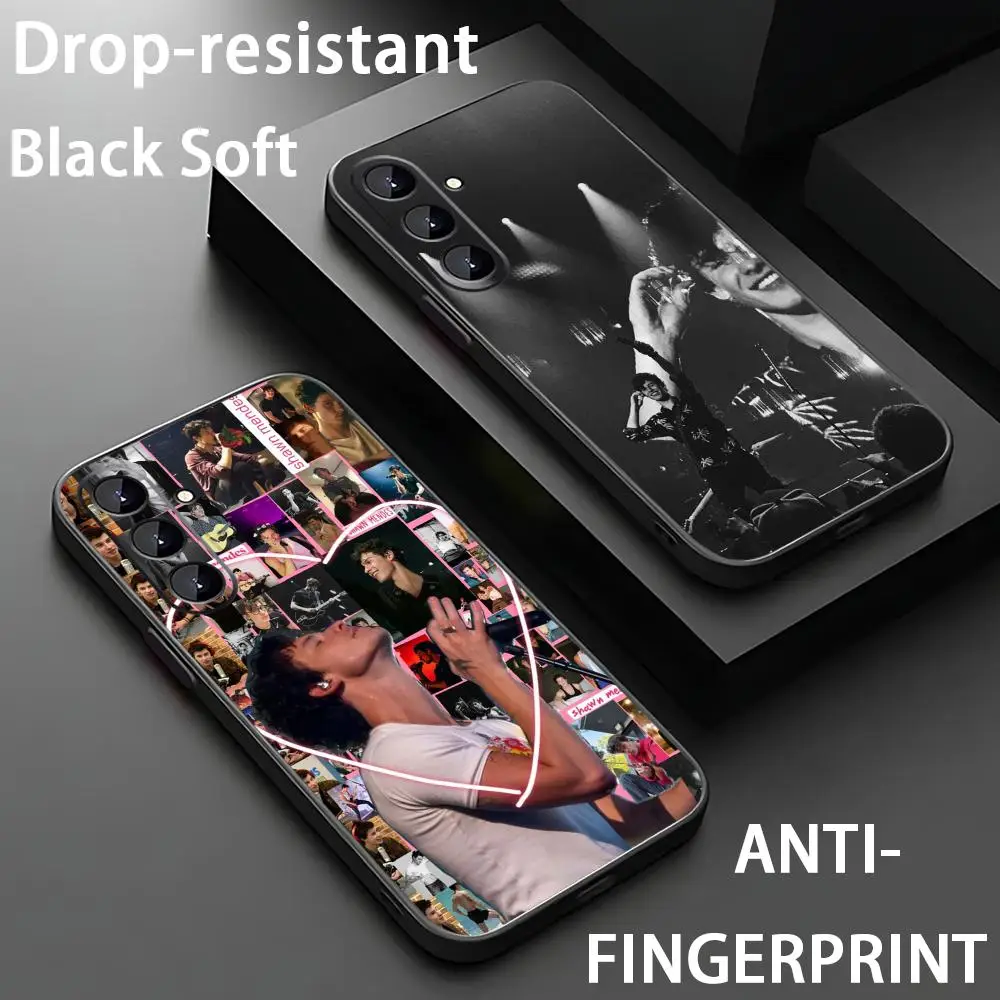 Shawn Mendes Phone Case For Samsung Galaxy S26 S25 S24 S23 S22 S21 Plus Ultra Fold A Soft Black