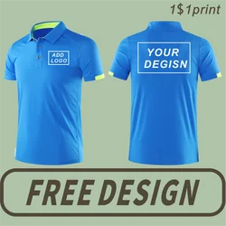 Summer Quick Dry Sports POLO Shirt Unisex Breathable Icy sensation  Shirt Premium Lapel Top Custom Printed Embroidered Logo 2023