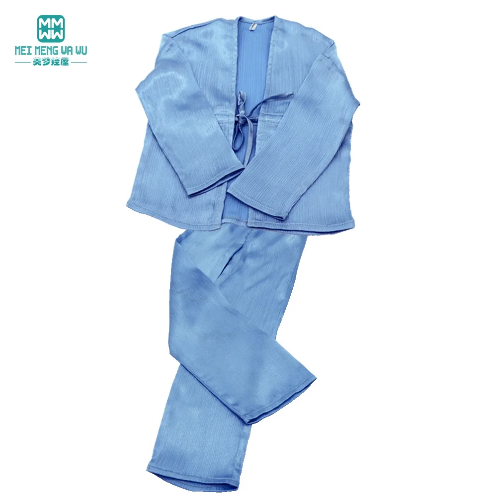 Fits 65--70cm BJD Clothes SD13 SD17 Boys uncle Stylish silk pajama set Gift