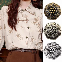 10pcs 18/25mm Vintage Flower-shaped Metal Buttons Women's Jackets Shirts Knitwear Coat High-grade Hand-sewn Decorative Buttons