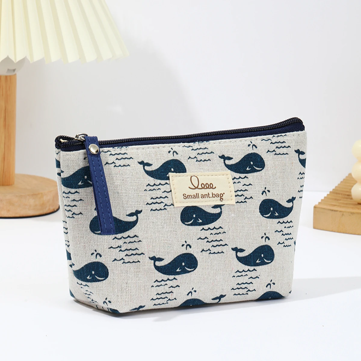 Fabric Zipper Coin Purse Cosmetic Storage Bag Multifunctional Canvas Card Holder Key Pouch Phone Bag Toiletry Bag