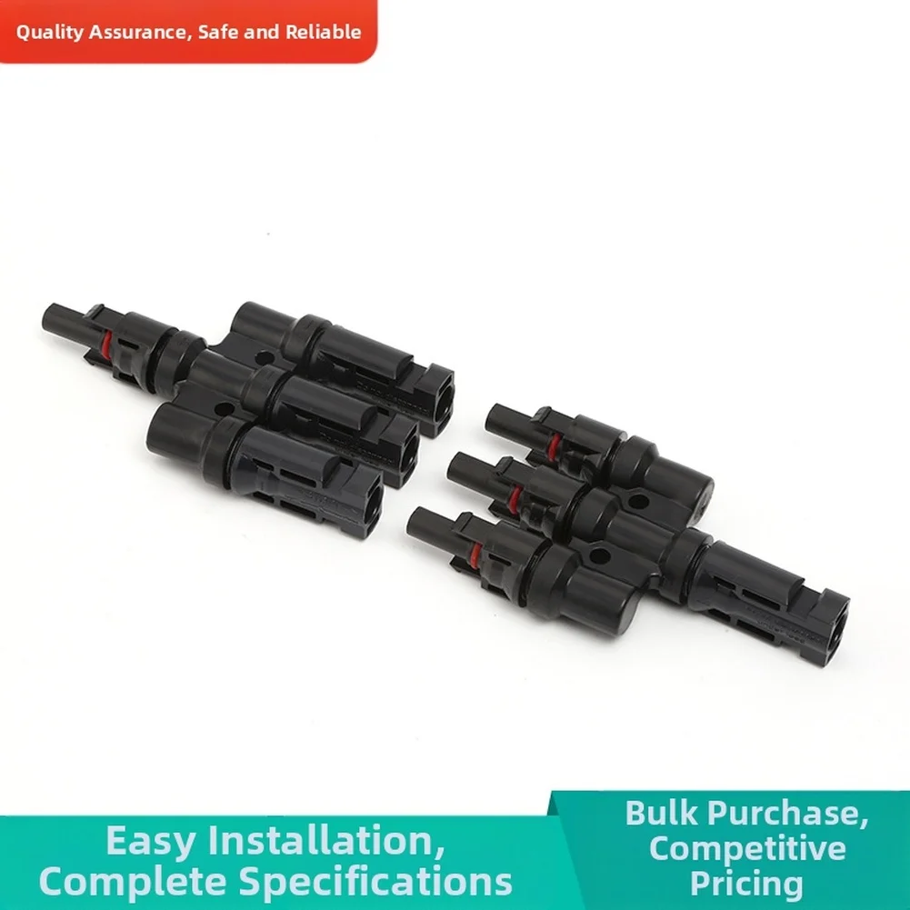 

Waterproof Solar Connector T Type 4 Way 1 to 3 Splitter Adapter for Solar Systems with Heat Resistant Material
