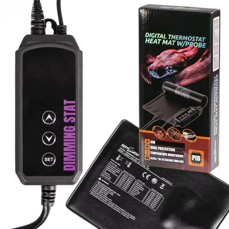 REPTIZOO IPX7 Reptile Heat Mat (6W/11W/23W/36W) with PID Digital Thermostat – PVC, Ball Python