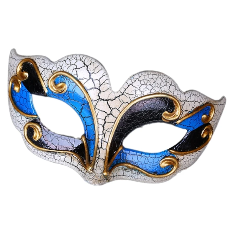Masque de masade à motif de fissures élégant pour hommes et femmes, masque pour les yeux, décoration de costume, cosplay, Halloween, scène, performance, accessoires