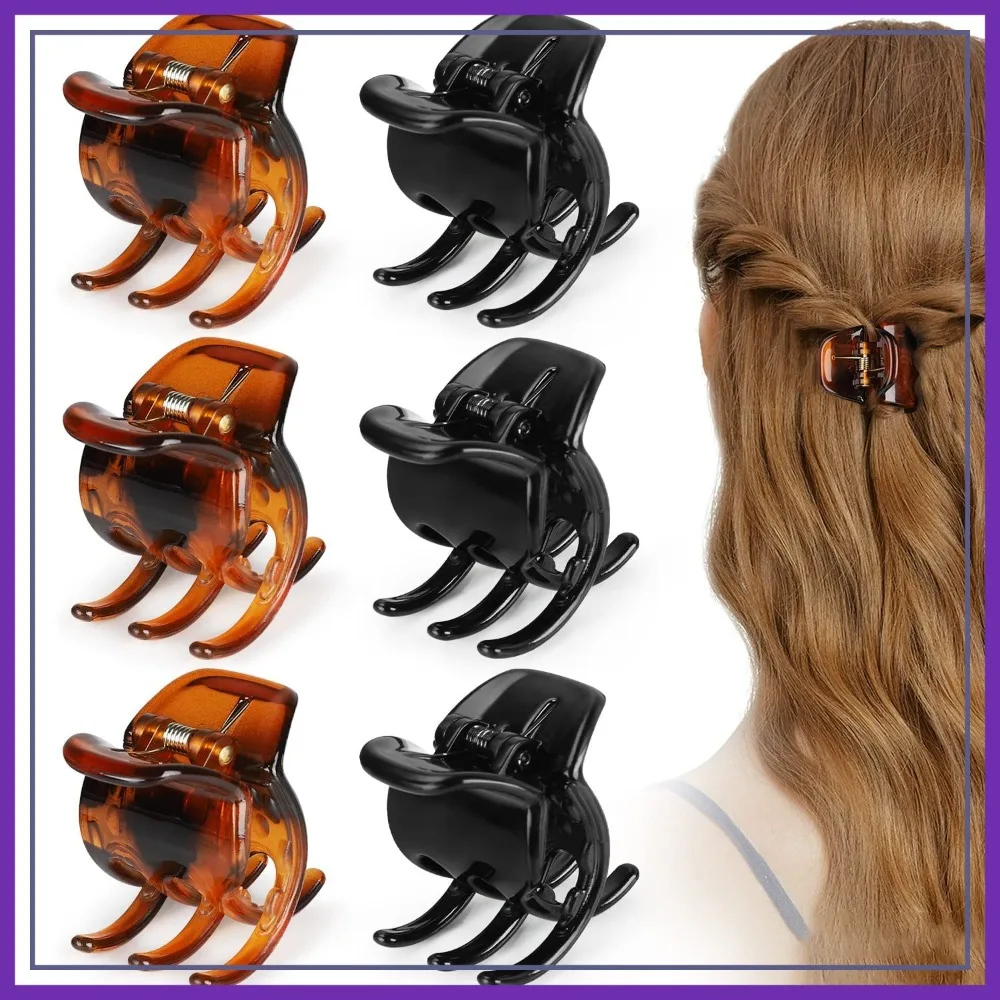 

6 Pieces Hair Claw Clips, 1.3 Inch Jaw Clips for Thick or Medium Hair