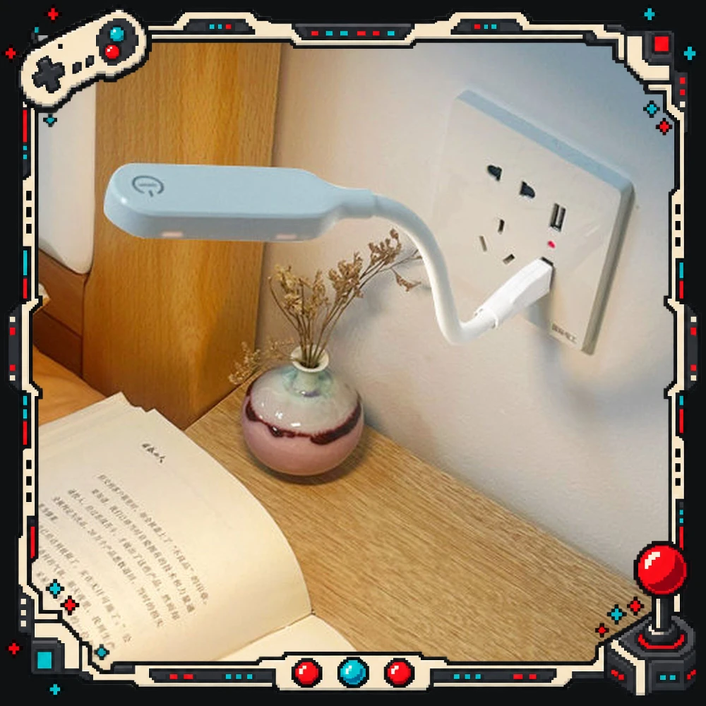 ANT-USBCT01 USB LED Desk Lamp Flexible Gooseneck 3 Color Modes Stepless Dimming Plug-In Mini Light for Laptop Reading