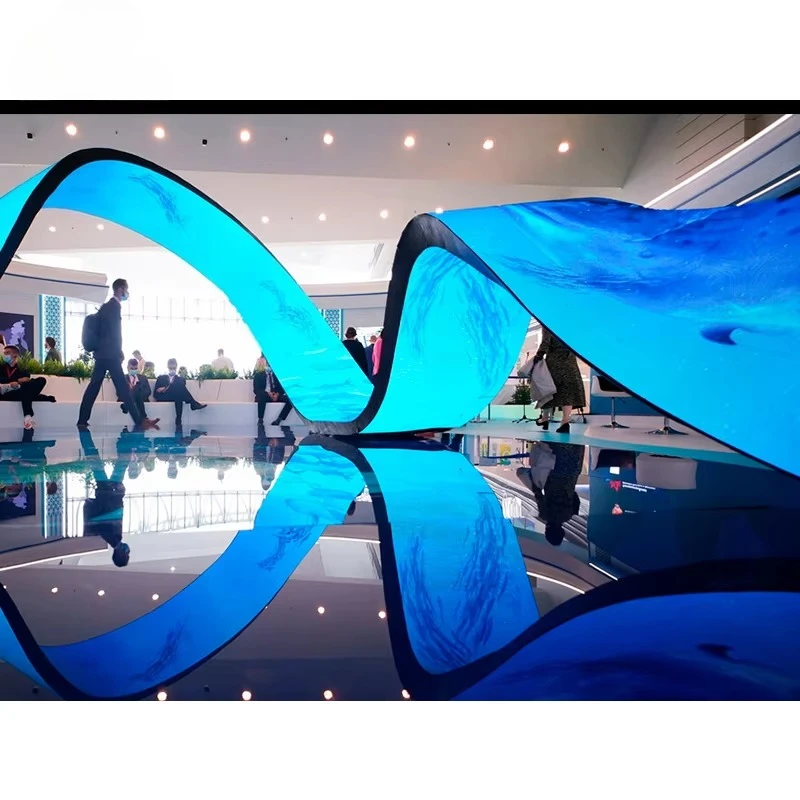 High-definition Full-color Flexible Module P1.25 P2 P2.5 P3 Customized Special Shape Shaped Led Display Screen