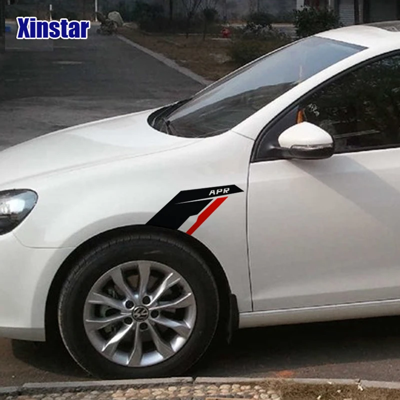 2 قطعة أبريل اكسسوارات السيارات درابزين ملصق ل Volkswagen Rline جولف GTI شيروكو أودي Sline TT A4 A6