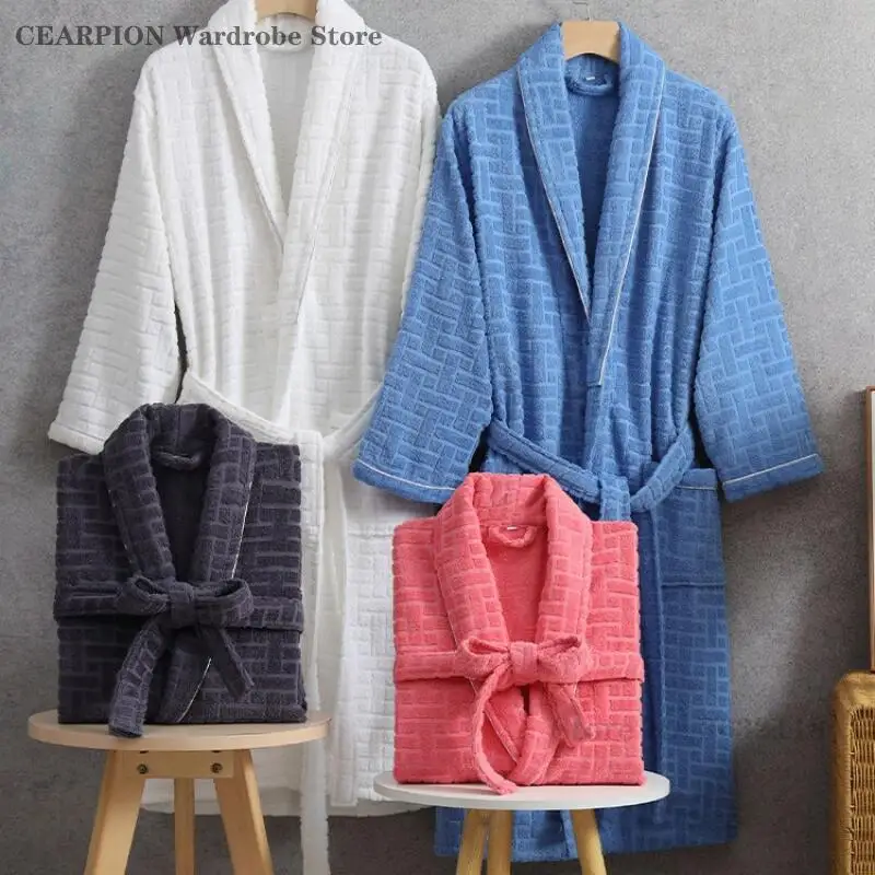 

Пижамы для пар, кимоно, халат, осень-зима, новый халат, ночная рубашка, свободное повседневное домашнее платье, одежда для дома, плотное теплое полотенце, пижама