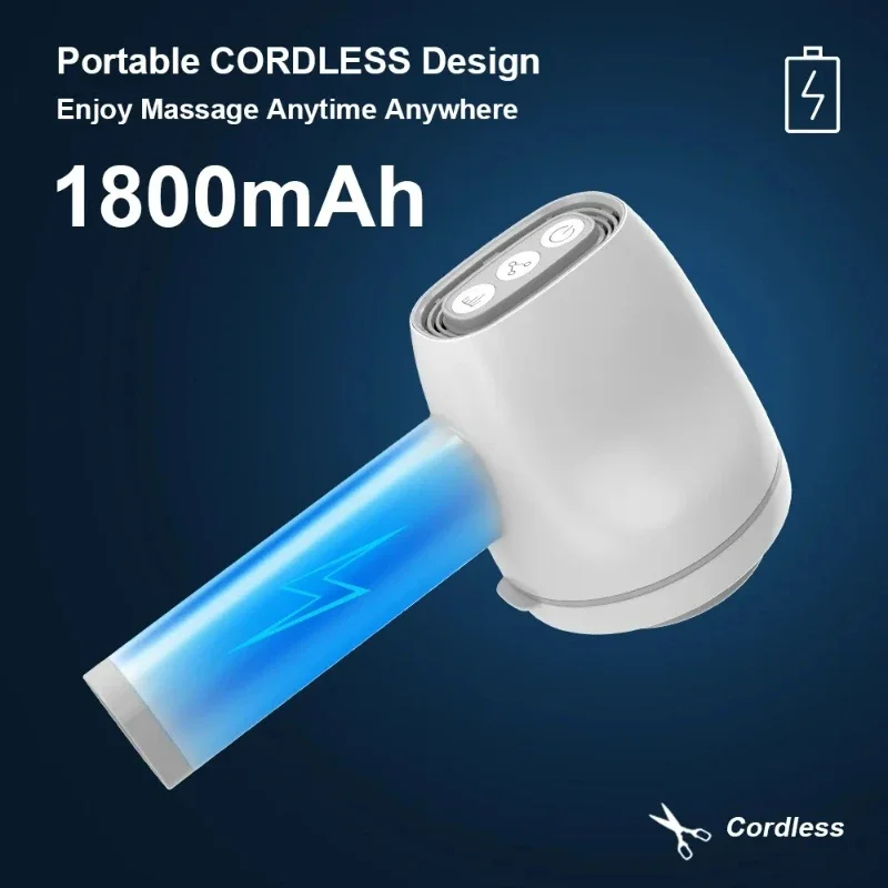 جهاز تدليك اهتزاز متعدد الوظائف محمول باليد وقابل لإعادة الشحن وتدليك قوي للكتف والظهر والرقبة والجسم بالكامل #5