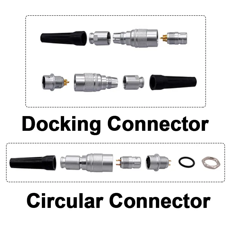 YC8 Konektor Melingkar Mini, 8Mm 2 3 4 5 6 7pin Sensor Konektor Dok Dorong Tarik Sendiri 8Mm