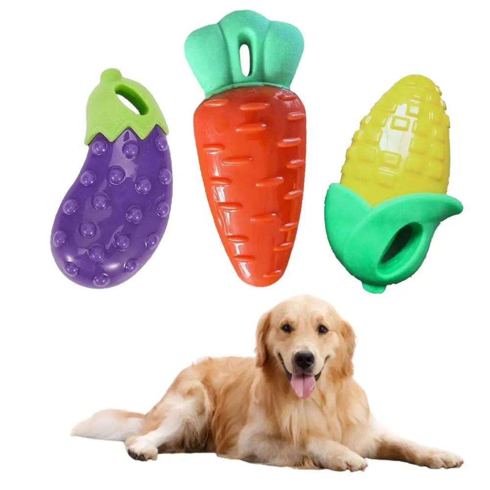 Dog Teething Toy Cute Corn Carrot Eggplant Chew Toy Soft Vegetable Toy Interactive Toys for Small Large Dogs Pet Supplies