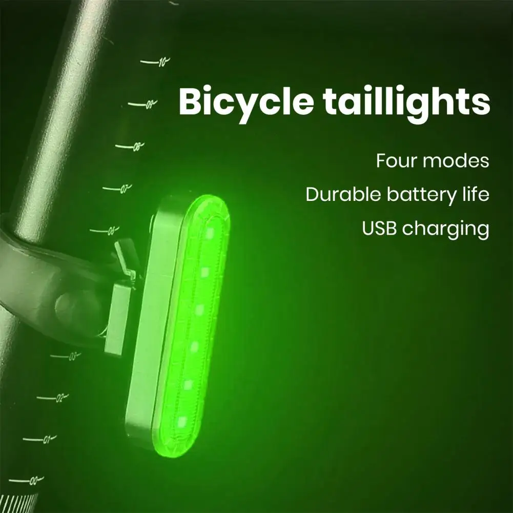 Bicycle Taillight USB Rechargeable LED Lamp Bike Parts Detachable MTB Road Bike Turn Signal Warning Light Cycling Accessories