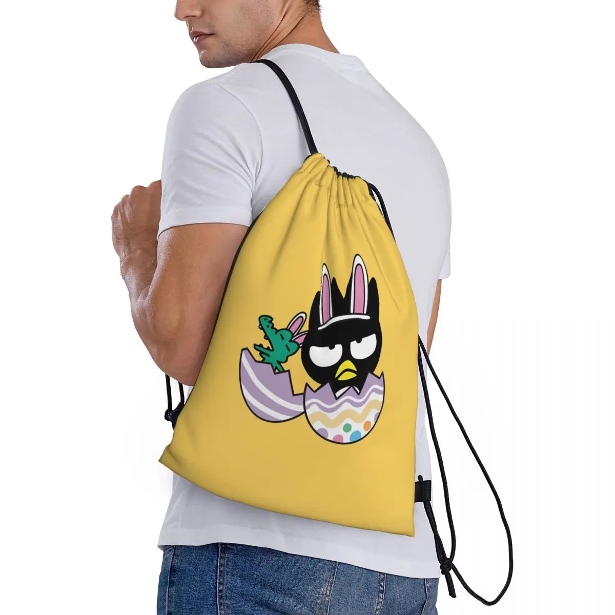 Borsa con coulisse personalizzata BADBADTZ-MARU Donna Uomo Zaino leggero per palestra sportiva Pinguino fresco