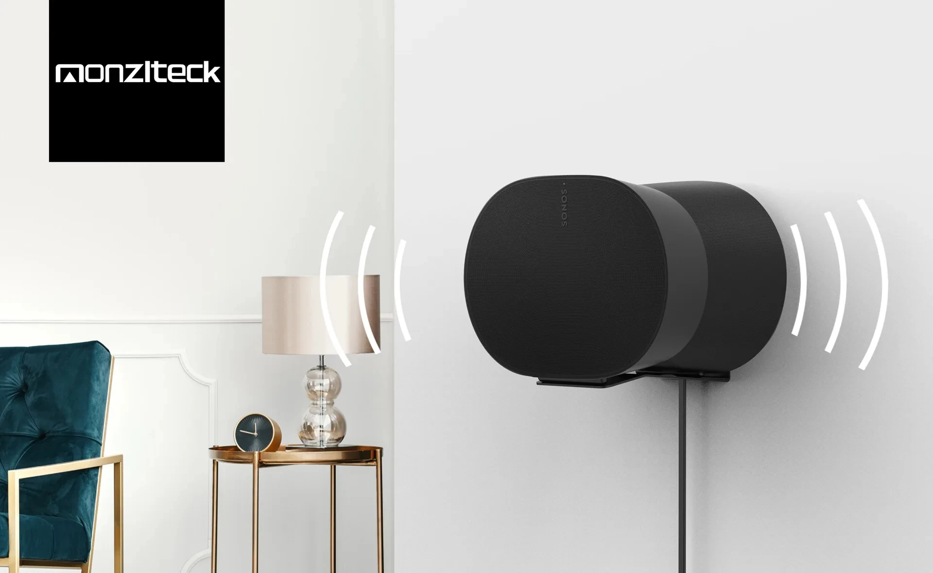 Premium-Wandhalterung für Sonos Era 300 | Hochbelastbare Stahlhalterung | Universelles Installationskit – Detail 3
