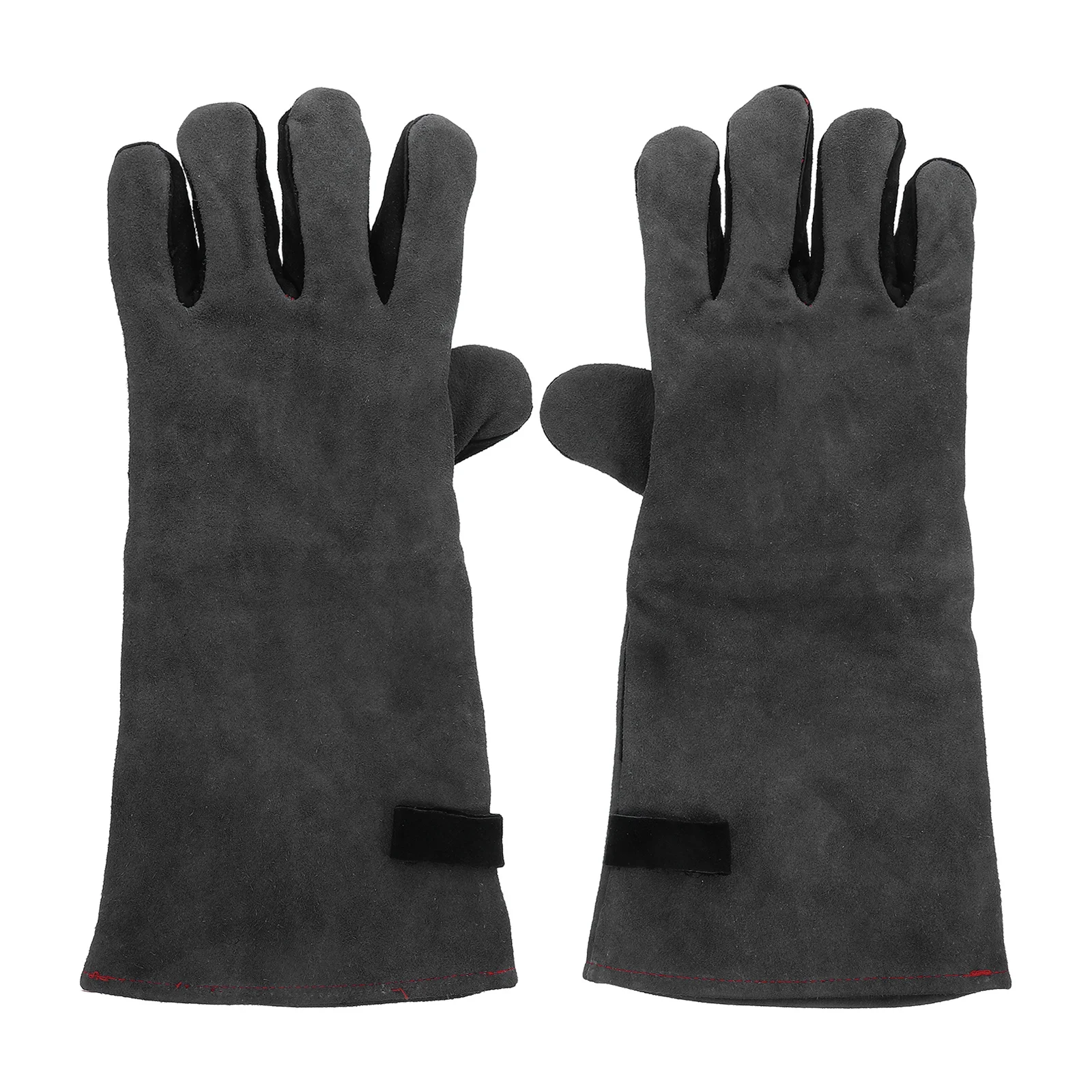 

1 Pair Bbq Gloves Heat Resistant Insulated Oven Mitts For Grilling Cooking Fireplace Protection Heavy Duty Non-Slip Working