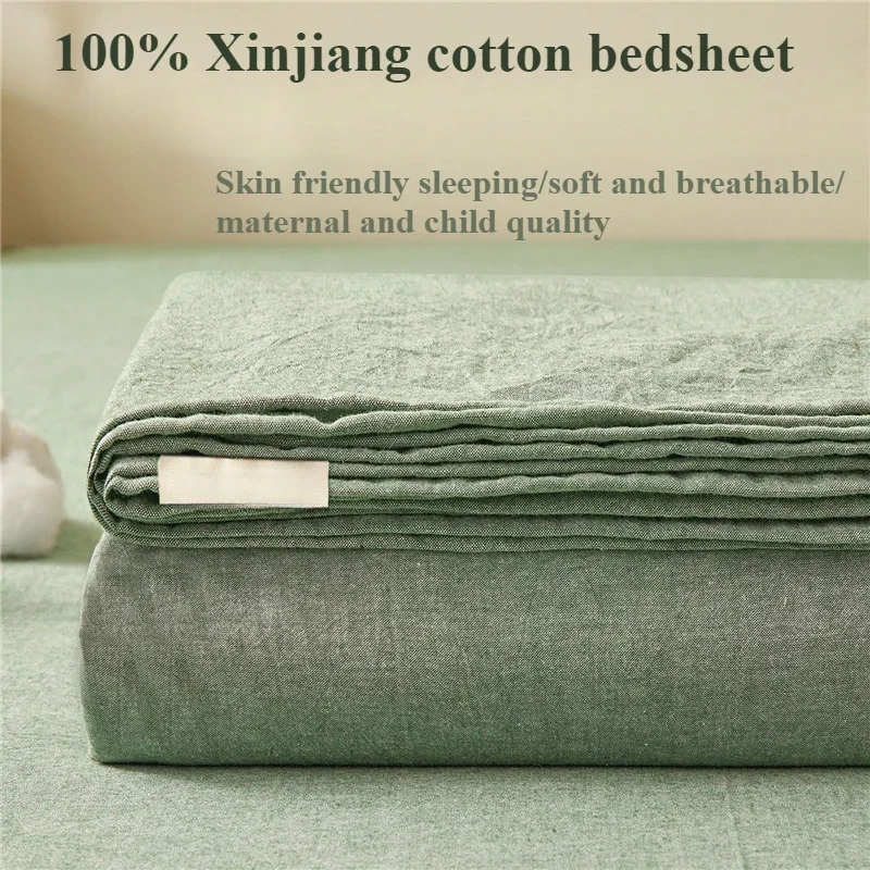 Cotton Fitted Sheet Bedspread and Pillowcase Set Suitable for Apartment Bedroom Four-Season Universal Printing Ins Style Simple