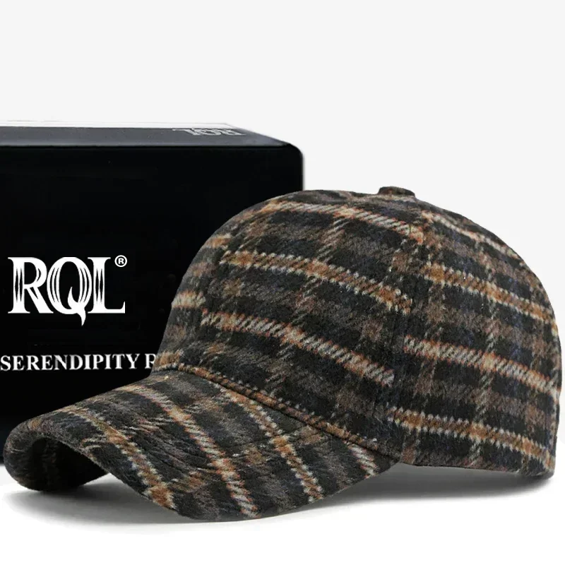 Wełniana czapka z daszkiem w kratkę Truckers Hat Outdoor Winter Structured Plaid Checked Print dla mężczyzn Kobiety Utrzymuj ciepło Gruby