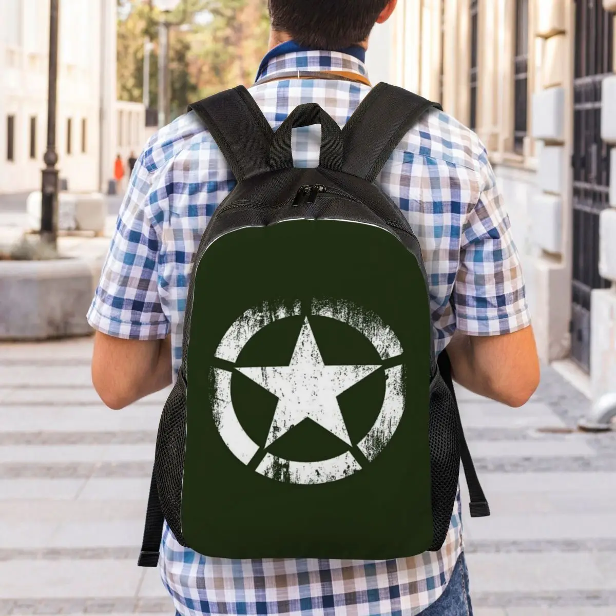 America Army Military Star Backpack Student Boys Girls BookBag School Bag Computer Shoulder Bags