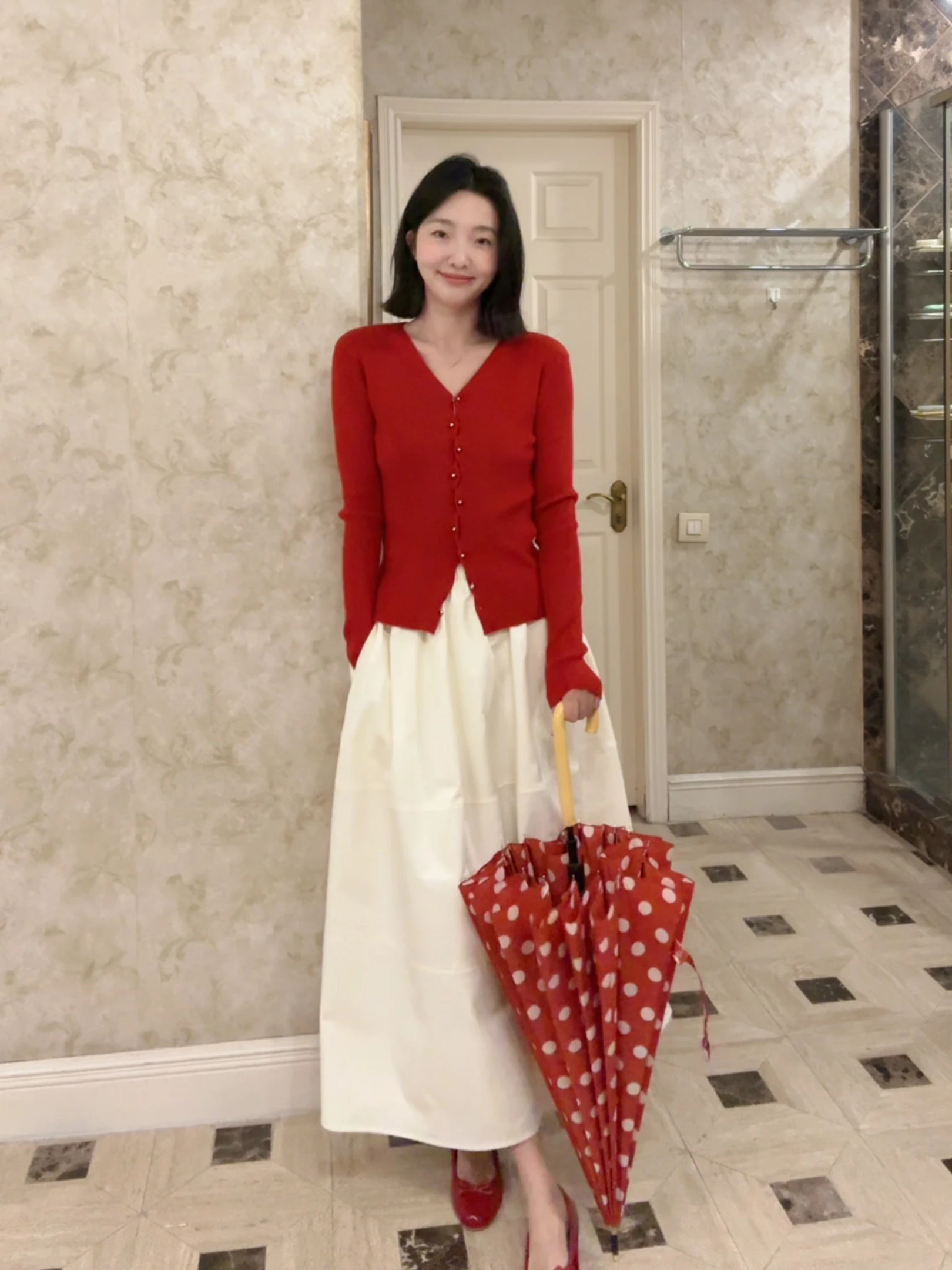 

Комплект Co99: Шерстяной шелковый кардиган-трансформер и утягивающая юбка с высокой талией для женщин. Весенний модный комплект для взрослых женщин.