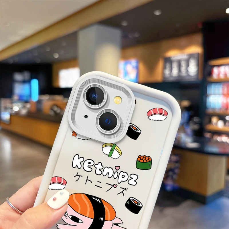 New Fashion Cartoon K-Ketnipz Phone Case For iPhone 16 Pro Max Case 15 14 13 12 11 Pro XR X XS Max 8 7 Silicone Shockproof Cover