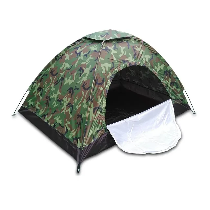 

Multi-Person Camping Camouflage Tent Summer UV-Proof Waterproof Oxford Single-Layer Hand-Set For Outdoor Travel