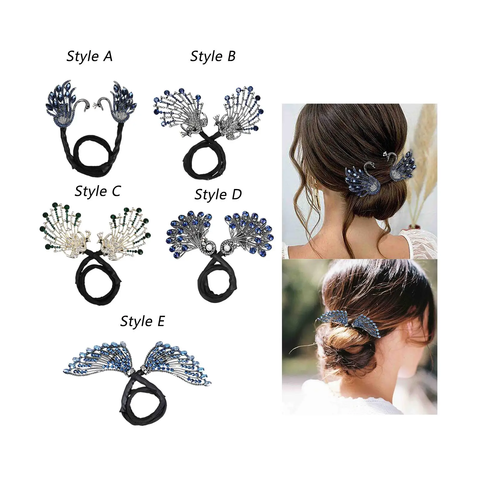 

Hair Bun Fashion Flexible Hair Twist Maker Luxury Hair Scrunchies Clip French Hairstyle Hair Bun Donut Maker for Girls Lady