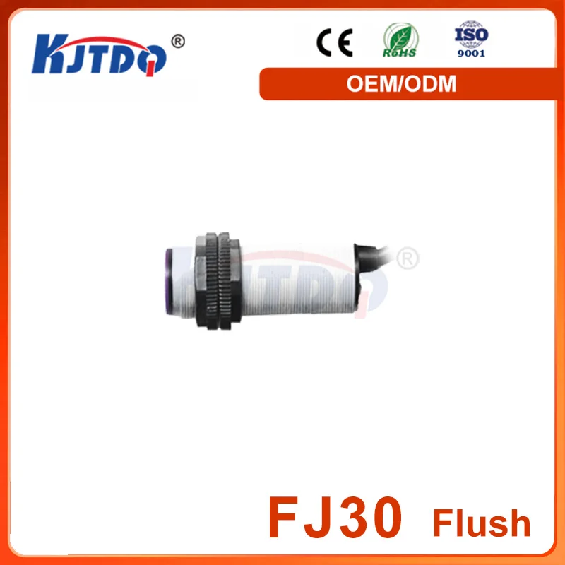

Fj30 IP67 NPN PNP Sn 0.1-1m 12V 24V Diffuse Reflection Photoelectric Proximity Sensor